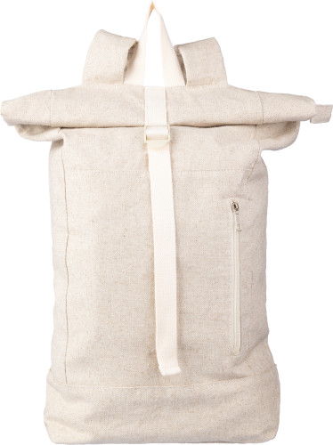 Hemp (280 gr/m2) rolltop backpack Margarete